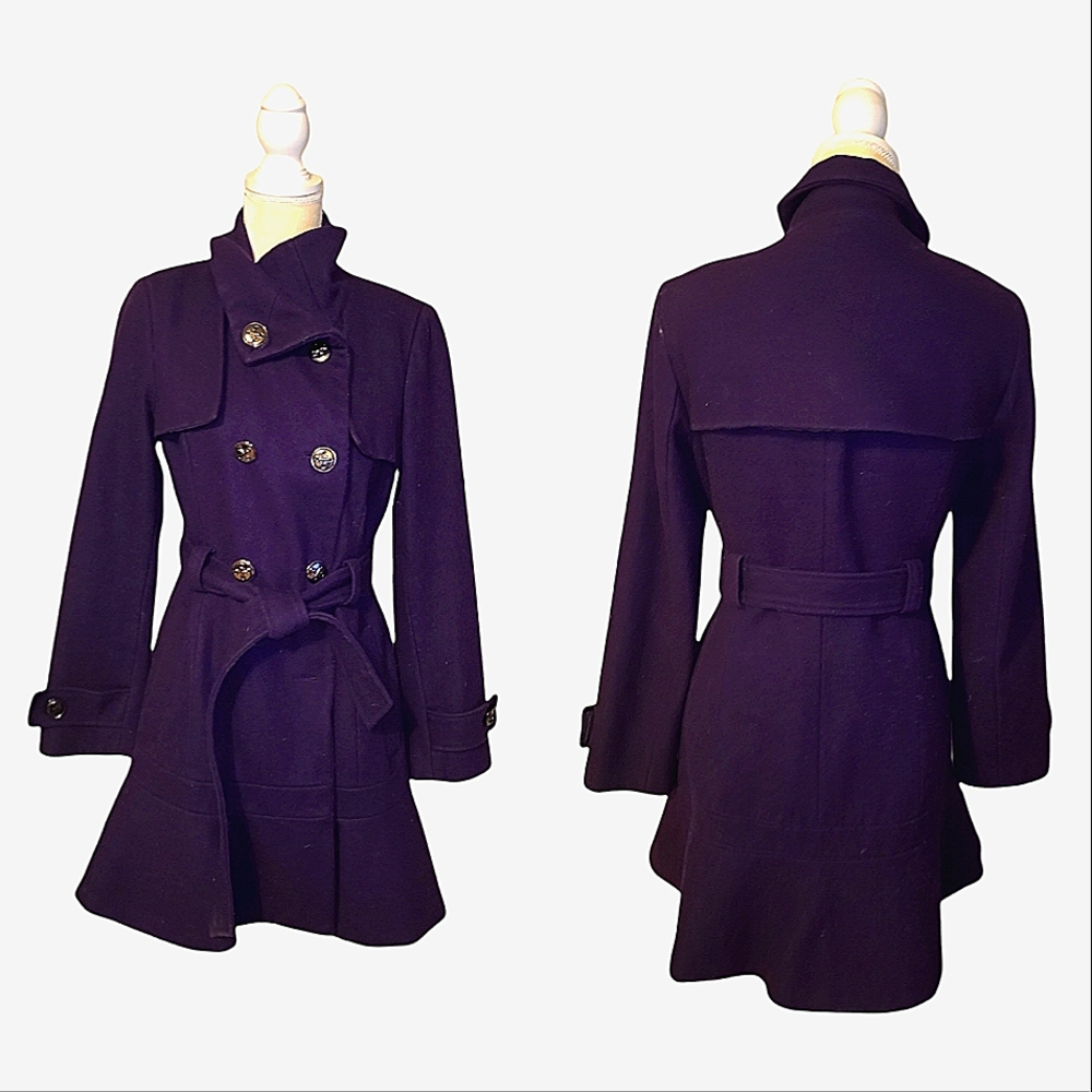 Rare Calvin Klein Eggplant Coat Gem